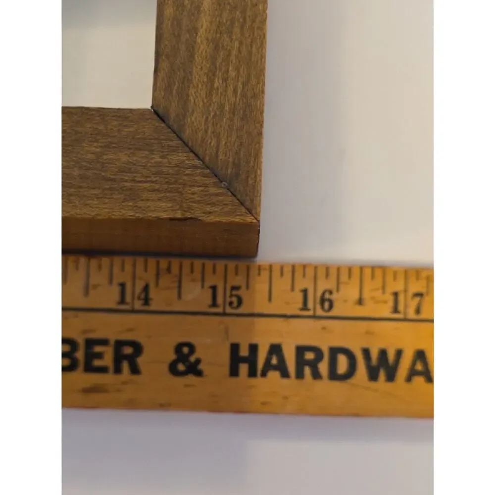 Vintage Wooden Wall Display Shelf Knick Knack Shadow Box French Herb Drying Rack